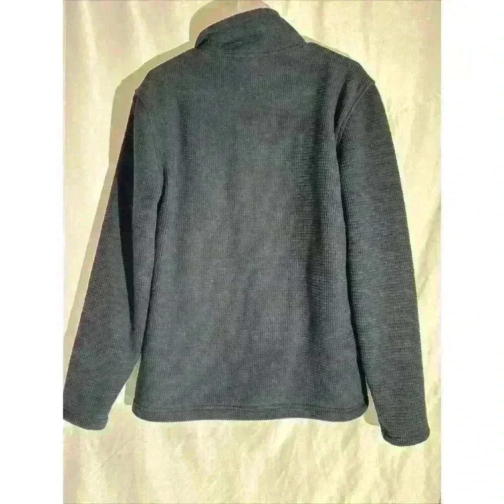 Free Country Fleece Men's Small Dark Navy-Blue Sweater Jacket Full Zip 3 Pockets